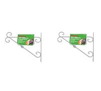 SupaGarden White Garden Plant Hanging Basket Bracket 30cm / 12" PACK OF 2 BRACKETS