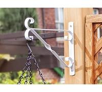 SupaGarden White Hanging Basket Bracket 12 Inch 30cm