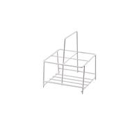 SupaHome 4-Bottle Milk Bottle Holder - Space-Saving Plastic-Coated Wire Rack for Kitchen & Home