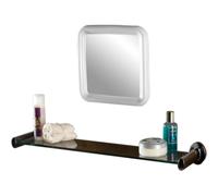 SupaHome Square Plastic Mirror 21x21cm - Wall-Mounted, Curved Corners, Lightweight Decorative Accent