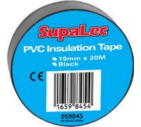Supalec Pvc Insulation Tape (Pack Of 10) Black (20M)