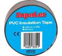 Supalec Pvc Insulation Tapes (Pack Of 10) Brown (19mm X 5M)