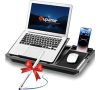 Supamir Adjustable Laptop Lap Tray with Mouse Pad & Phone Holder, Lap Desk with Cushion for Sofa & Couch, Value Packed with a Tables Stylus Pen. Fits up to 16.5" Computers