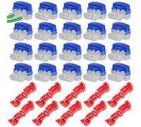 Supamz Pack of 30 Cable Connectors/Connection Clamps for Robotic Lawnmowers, Waterproof Cable Clamps, Connection Clamps, Wire Cable Connector for Lawn Robots, Bosch, Gardena Robotic Lawnmower