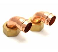 Supaplumb 2 X 15mm x 1/2" Solder Ring Copper Bent Tap Connector