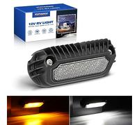SUPAREE 12V LED Lights Campervan LED Van Lights Interior 12v Caravan Awning Lights LED RV Exterior Porch LED Light 2 Colors Changing 6500K&3000K Waterproof for Car Boat RVs Camper Van 1PC
