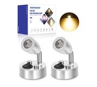 SUPAREE 12v LED Spot Reading Light Adjustable Switch Warm Light for Camper Van Caravan Boat Interior Led Light (A-ON/Off Switch)