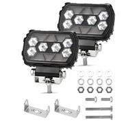 SUPAREE 4.4" LED Cube Spotlight LED Driving Lights for 4x4 12V Spot Light Off Road White & Yellow Flashing Light 9-80V 28W IP67 Waterproof for Car Truck Van ATV 2 Pcs