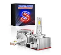 SUPAREE D1S 35W Headlight Bulb D1S LED Error Free D1R Bulb 26000LM 6500K with Cooling Fan 1:1 Mini Size Xenon HID Replacement Conversion Kit for Car IP68 Waterproof Plug and Play 2Pcs