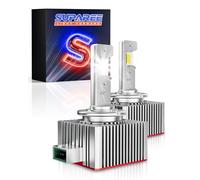 SUPAREE D3R LED Headlight Bulb D3S Headlight Bulb 35W D3S LED Canbus Error Free 20000LM with Cooling Fan 1:1 Size Xenon HID Replacement Conversion Kit for Car IP68 Waterproof Plug and Play 2Pcs
