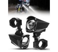 SUPAREE E-mark Motorcycle Auxiliary Lights Motorcycle Spotlights LED 12V Motorbike Fog Lights 6000K White with Flashing Mode IP67 for R1200GS F800GS F650 KTM ATV 2Pcs