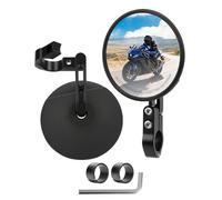 SUPAREE E24 Approved Motorbike Mirrors Rear View Motorcycle Wing Mirrors Round Motorcycle Mirror 22mm to 25.4mm Handlebar Safe 360°Adjustable 2 Pack