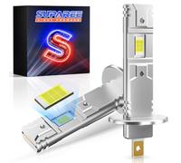 SUPAREE H1 LED Headlight Bulb H1 Canbus Error Free LED H1 Bulb 6500K 20000LM 80W 12V 1:1 Mini Size Fanless Conversion Kit for Car IP68 Waterproof Plug and Play 2Pcs