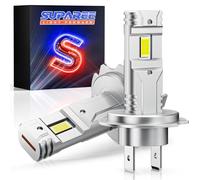 SUPAREE H7 LED Headlight Bulb Canbus H7 12V LED h7 Bulbs 6500k 30000LM 700% Fanless 1:1 Mini Size Conversion Kit for Car Hi/Lo Beam IP68 Waterproof Plug and Play 2Pcs