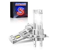 SUPAREE LED H7 Canbus Error Free H7 LED Headlight Bulb H7 Bulb 12V 32000LM 800% Fanless 1:1 Mini Size Conversion Kit for Car Hi/Lo Beam IP68 Waterproof Plug and Play 2Pcs