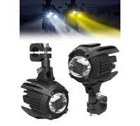 SUPAREE Motorcycle Auxiliary Lights Motorcycle Spotlights LED 12V 9000LM | Motorcycle Driving Fog Light con Bracket Universal 9000LM 6500K 3200K IP68 for Motorbike ATV SUV Truck 2Pcs