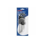 SupaTool 9 piece Metric Ball End Hex Key Set in Silver Supatool Silver