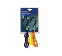 SupaTool Bungee Cord Set With Plastic Hooks Pack of 2 Supatool Multicolor