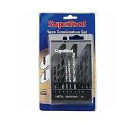 SupaTool Combination 9 Piece Drill Bit Set in Silver Supatool Silver