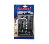 Supatool Combination 9 Piece Drill Bit Set Silver (One Size)