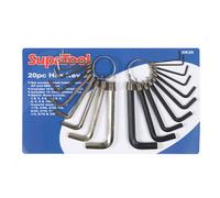 SupaTool Combination Hex Key Set (Pack of 20) in Silver Supatool Silver