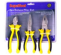 SupaTool Deluxe Plier Set (Pack of 3) in Yellow Supatool Yellow