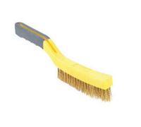 Supatool Deluxe Wire Brush - 4 Row - Heavy-Duty Rust & Paint Removal Wire Brush With Soft Grip Handle