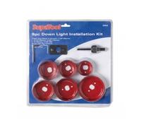 SupaTool Down Light Installation Kit (9 Piece Set) in Red Supatool Red
