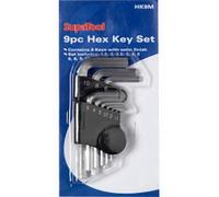 Supatool Hex Key Set (9 Piece) Black/silver (One Size)