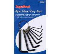 Supatool Hex Key Set (Pack Of 8) Black (One Size)