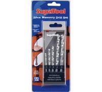 SupaTool Masonry Drill Bits Set (5 Piece) in Silver Supatool Silver