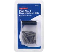 Supatool Pozi Screwdriver Bit (Pack Of 15) Black (One Size)