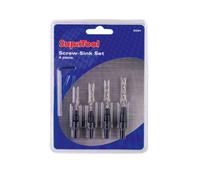 Supatool Screw-Sink Countersink Drill Bit (Pack Of 4) Black/silver (One Size)