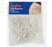 Supatool Tile Spacers 2mm, Pack Of 200 - Precision Tile Alignment For Professional Finishes - Durable & Easy To Use Tile Spacers