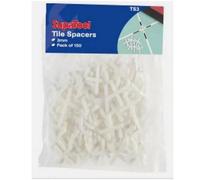 Supatool Tile Spacers 3mm, Pack Of 150 - Precision Tile Alignment For Professional Finishes - Durable & Easy To Use Tile Spacers