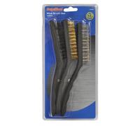 Supatool Wire Brush Set (Pack Of 3) Grey (13.2 X 27.3 X 3.2Cm)
