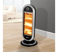 SupaWarm Deluxe Slim Oscillating Portable Halogen Heater 1200W - 3 Heat Settings