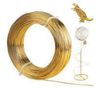 Supaway 1.5 mm Gold Aluminium Craft Wire, 100 m Length, Jewellery Making, Crafts, Modelling, Fittings, Sculptures