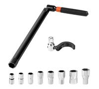 Supaway 10-Piece Basin Wrench Tap Installation Tool Stand Tap Wrench Universal Tool Key for Sink Tap Stand Tap Wrench Set with 8-17 mm Pipe Connector Fittings Key