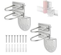 SUPAWAY 2Pcs Aerial Mast Clamp Bracket with U Bolt Anti Rust Antenna Mast Mount Bracket for 25-50mm Diameter for Outdoor 4G LTE Antenna Amateur Radio Antenna DVBT Antenna