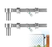 SUPAWAY 2pcs M16x200mm Bolt Hinge J Bolt 304 Stainless Steel Adjustable Hinge with Nut for Farm Doors, Garden Gate, Entrance