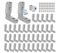 SUPAWAY 40pcs T-Groove Angle Brackets 3030 Angle Connector Right Angle Joint Aluminum Alloy Corner Bracket European Standard Aluminum Profile Groove with 80 Screws