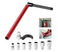 Supaway 9-Piece Basin Wrench Set - Universal Tap Fitting Tool with 8-17 mm Pipe Connector Fittings Key