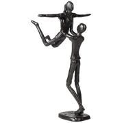 SUPAWAY Iron Couple Statue Iron Statue with Male Dancer Lifting His Female Companion Dance Sculpture for Home Office Table Sculptures Shelves for Fireplace TV Entrance