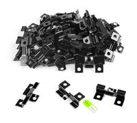 SUPAWAY Pack of 100 WPC Tile Clips WPC Clips 8.5 mm Plank Mounting Clips Stainless Steel Composite Clips for Mounting Decking WPC Decking Clamping Range 8.5 mm, Black