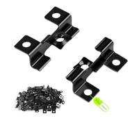 SUPAWAY Pack of 100 WPC Tile Clips WPC Clips 9.5 mm Plank Mounting Clips Stainless Steel Composite Clips for Mounting Decking WPC Decking Clamping Range 9.5 mm, Black