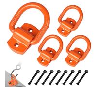SUPAWAY Pack of 4 Heavy Duty Lashing Eyelets, Screw-On 12000 lbs Lashing Eyelets D Ring with Screws, Trailer Lashing Rings, Trailer Accessories for Trailers, Cars, Trucks, Boats, Cars, Cargo Tie Downs