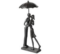SUPAWAY Retro Iron Statue Couples Statues Figures Black Metal Abstract Figure Kiss Metal Couple Statues Under Decor for Valentine's Day, Birthday,Anniversary Wedding Gift
