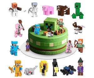 SupaWeiss 16pcs Cake Topper,Birthday Cake Toppers,Action Figures Cake Toppers,Cake Topper Cupcake Toppers for Game fans,Birthday Party Cake Cupcake Decorations