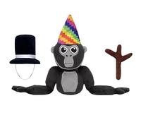SupaWeiss Go-rillaTags Plush Monkey, 15.4 * 7.5in Cute Go-rillas Stuffed Animal with 2 Hats, 1 Branch Scepter - Plush Toy for Boys & Girls Fans